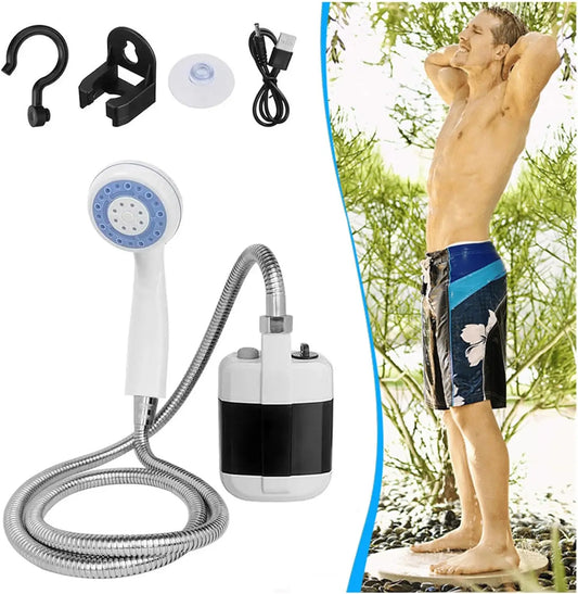 Doccia Portatile Ricaricabile 5V – Ideale per Campeggio, Spiaggia, Animali e Outdoor