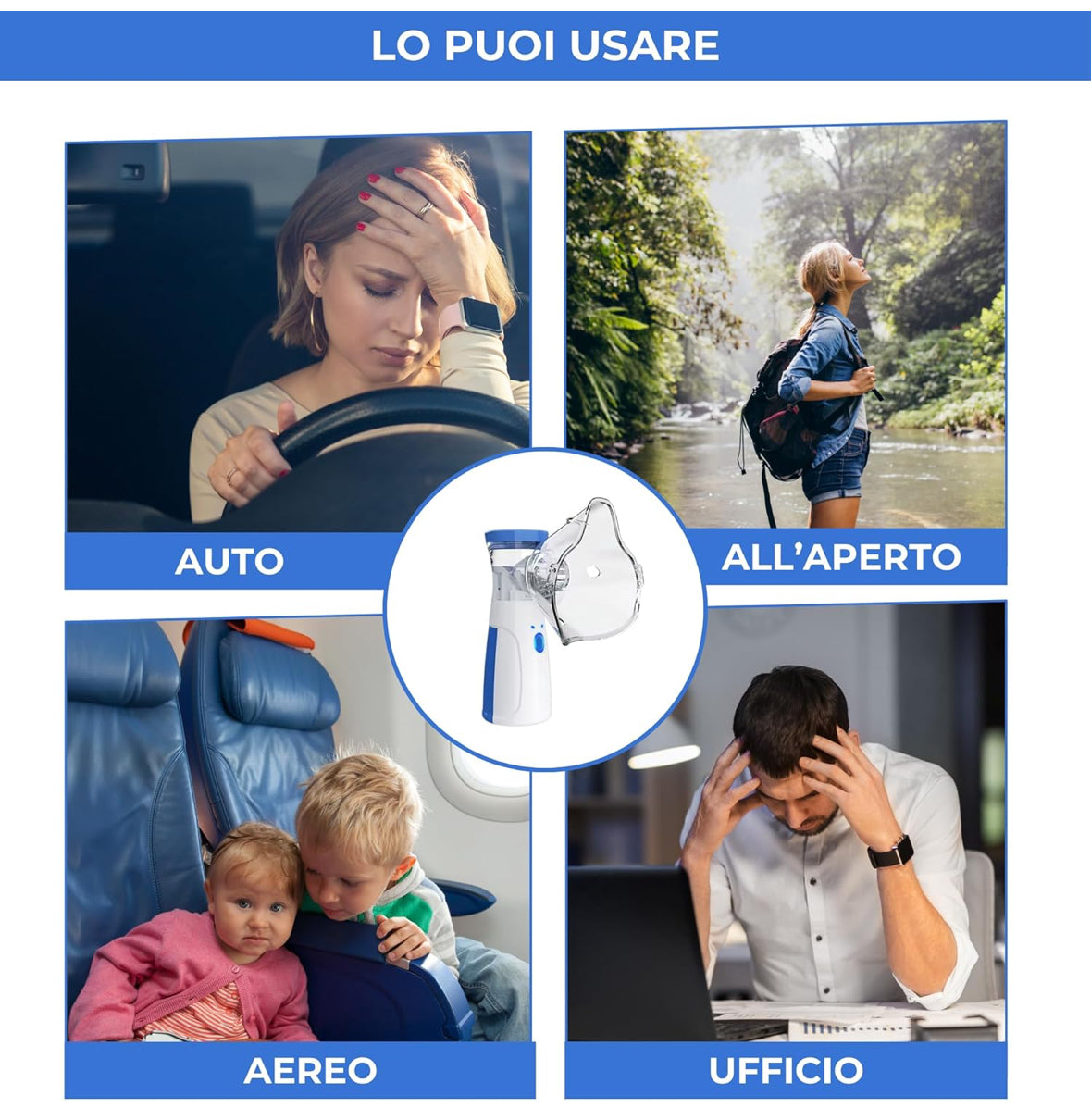 Nebulizzatore Portatile ad Ultrasuoni - Alta Qualità e Silenziosità - Milleidee