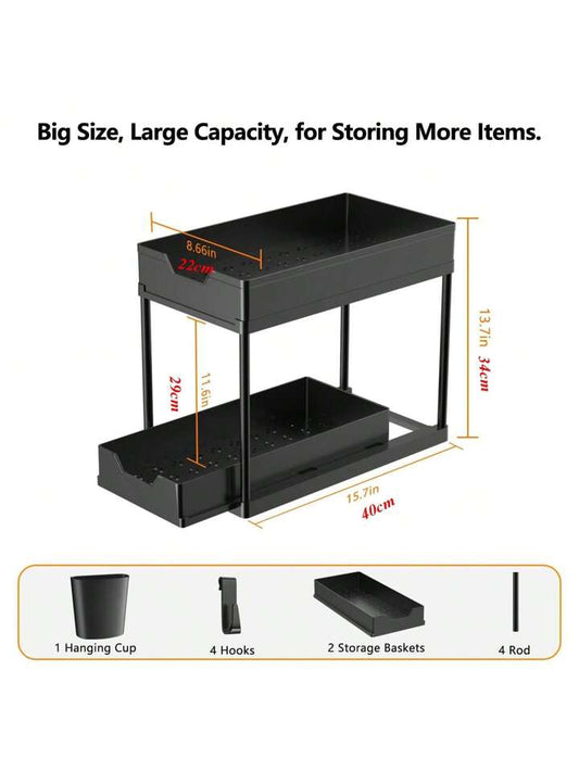 Mensola Organizer a Due Ripiani – Grande Capacità e Design Salvaspazio