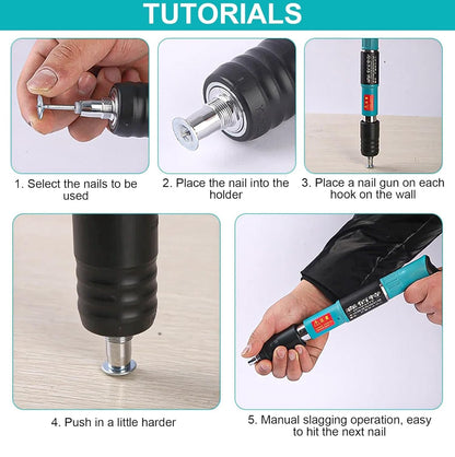Kit Pistola Sparachiodi Manuale per Cemento e Metallo – Mini-Holder