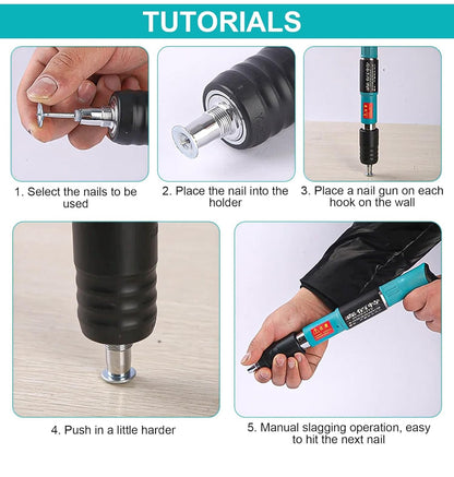 Kit Pistola Sparachiodi Manuale per Cemento e Metallo – Mini-Holder