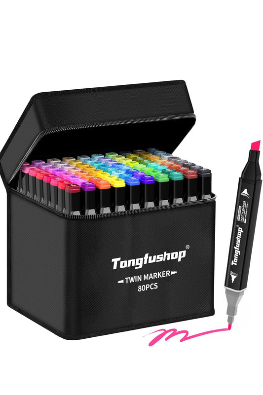 Pennarelli Touch Mark – Set da 80 Colori a Doppia Punta