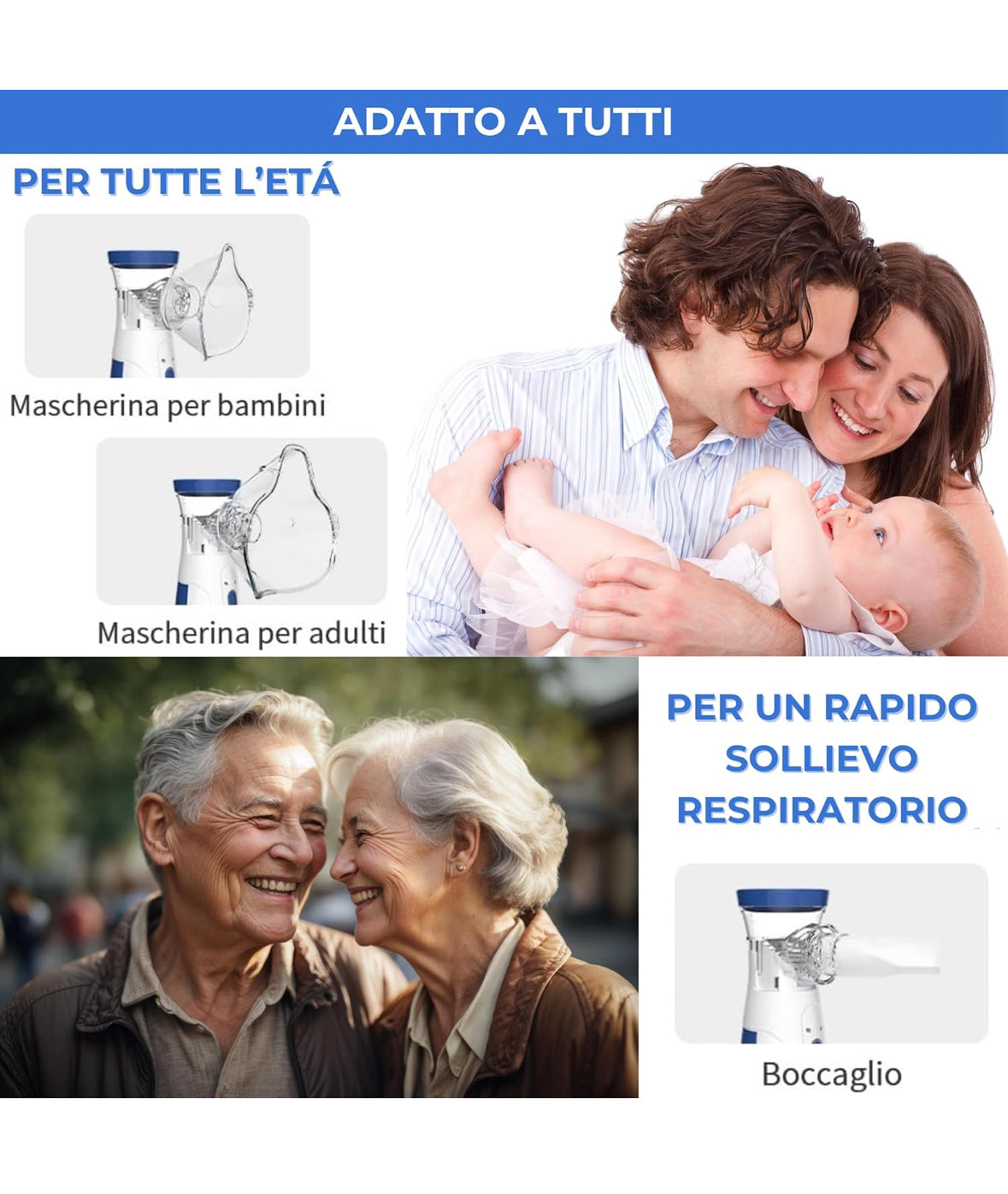 Nebulizzatore Portatile ad Ultrasuoni - Alta Qualità e Silenziosità - Milleidee