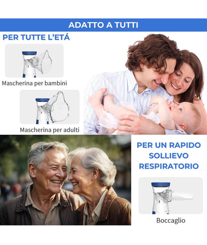 Nebulizzatore Portatile ad Ultrasuoni - Alta Qualità e Silenziosità - Milleidee