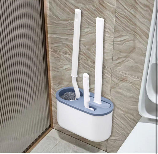 Set di Spazzole per WC 3 in 1 – Pulizia Completa e Senza Sforzo