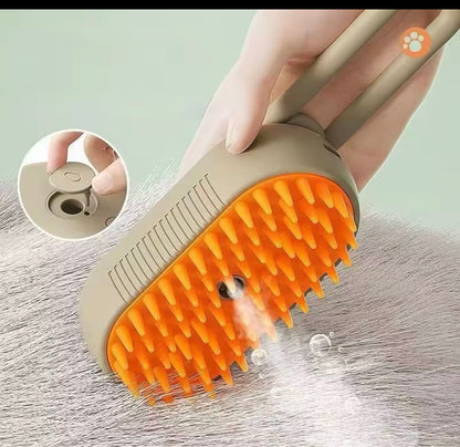 Set 2 pezzi Spazzola Spray Massaggiante per Animali Domestici – Cura e Pulizia in un Solo Gesto! - Milleidee