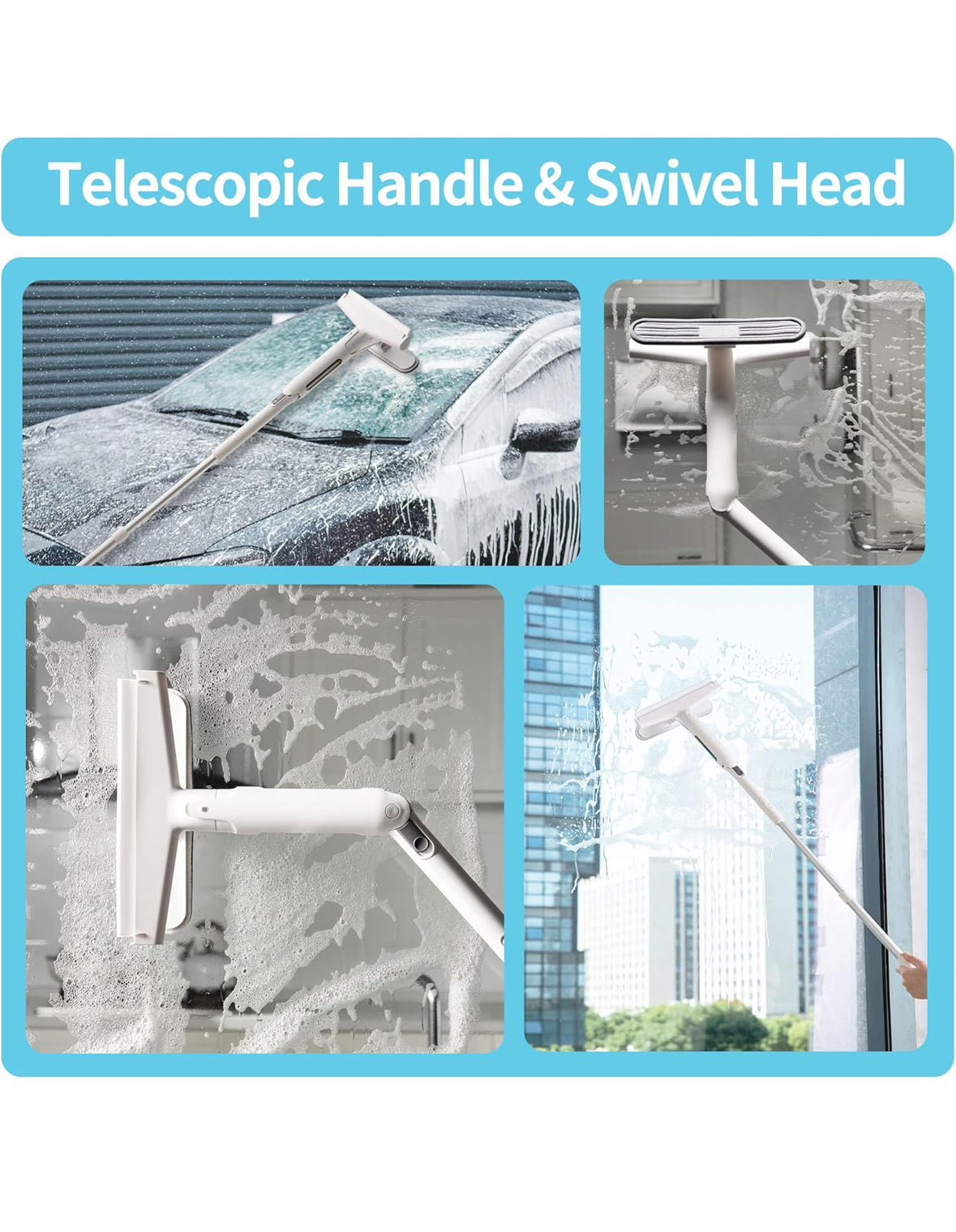 Manico Mop in Alluminio Ultra-Leggero – Antiruggine, Estensibile e Resistente - Milleidee