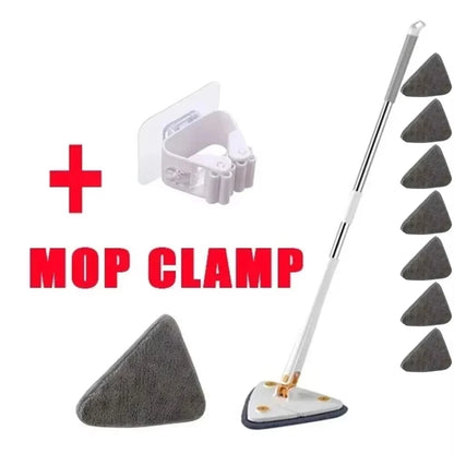 Untior – Mop Triangolare 360° Rotante con Panni in Microfibra Riutilizzabili