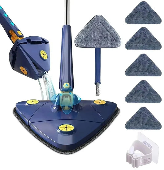 Untior – Mop Triangolare 360° Rotante con Panni in Microfibra Riutilizzabili